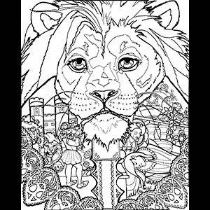 looped preview of adult coloring book images